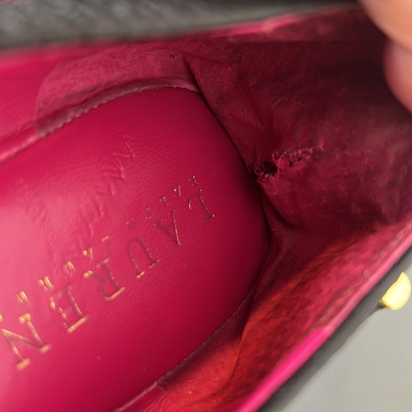 Ralph Lauren Black Leather Ballet Flats with Gold Accents size 11 - Picture 10 of 11